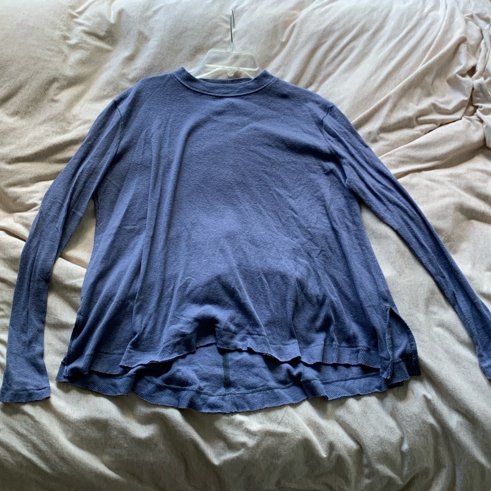 Free People Mock Neck Ribbed Long Sleeve